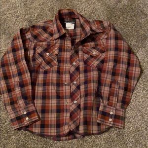 Boys button down plaid